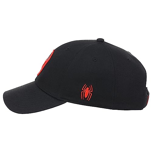 Marvel Spiderman Comic UV Adjustable Hook-and-Loop Curved Bill Cap blk