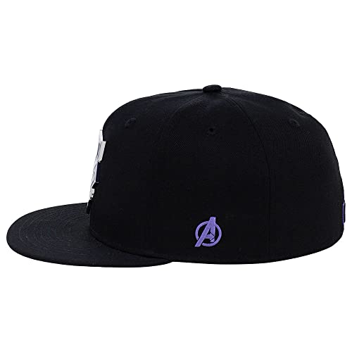 Marvel Black Panther Metal Logo Fitted Flat Bill Cap