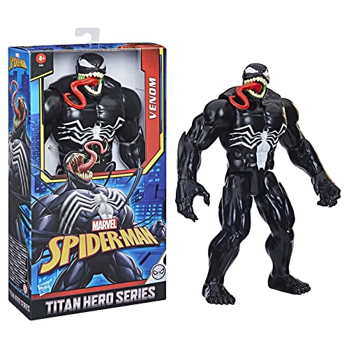 Marvel Titan Hero Series Deluxe Venom Toy 12-Inch-Scale Collectible Action Figure, Kids Ages 4 and Up