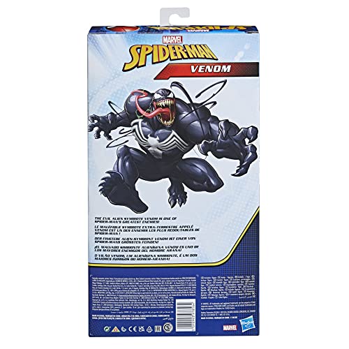 Marvel Titan Hero Series Deluxe Venom Toy 12-Inch-Scale Collectible Action Figure, Kids Ages 4 and Up
