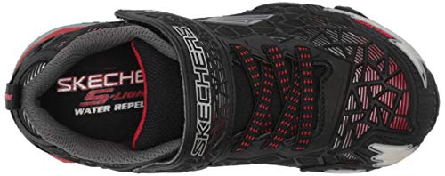 Skechers boys Lighted, Lighs, Lighted, Sport Lighted Sneaker, Black/Red, 13 Little Kid US