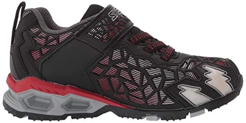Skechers boys Lighted, Lighs, Lighted, Sport Lighted Sneaker, Black/Red, 13 Little Kid US