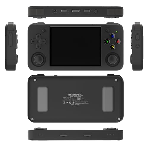 RG35XX H Retro Handheld Game Consoles with Built-in 5500+ Games 64G TF Card Linux System 3.5-inch IPS Screen Cortex-A53 Portable Pocket Retro Video Game Console 3300mAh Battery (Black)