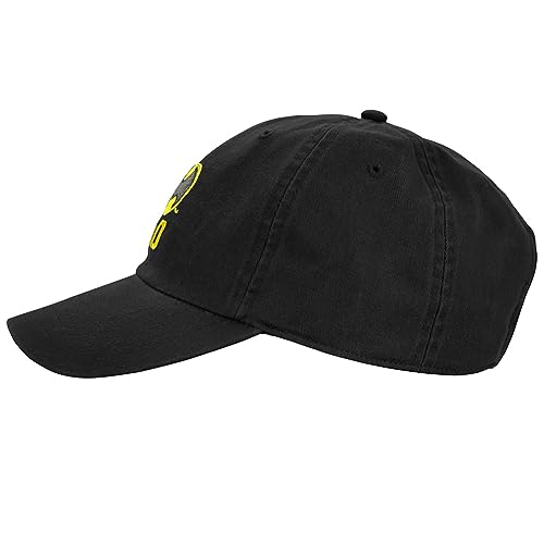 Popfunk Official Batman Bat Dad Shield Logo Dad Hat - The U18 Adjustable Relaxed-Fit Cap - Unisex for Men and Women, Black