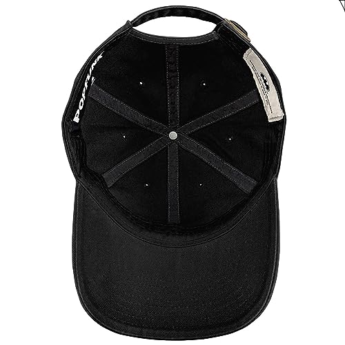 Popfunk Official Batman Bat Dad Shield Logo Dad Hat - The U18 Adjustable Relaxed-Fit Cap - Unisex for Men and Women, Black