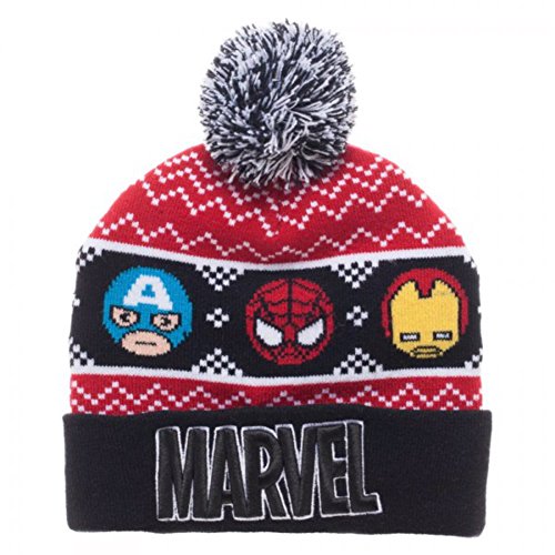Marvel Comics Kawaii Fair Isle Pom Beanie