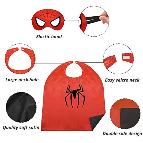 Roko Superhero Capes for Kids, Cool Halloween Costume Cosplay Festival Party Supplies Favors Dress Up, Gifts Toys for 3-12 Year Old Boys Girls Toys Age 3-10 Christmas Easter Basket Stuffers