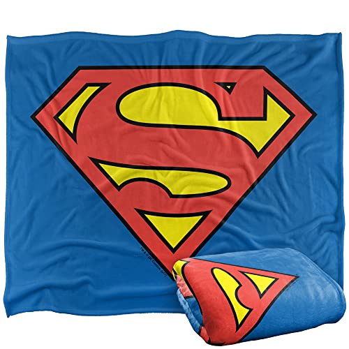 Superman Blanket, 50" x 60", Classic Logo, Silky Touch Super Soft Throw Blanket