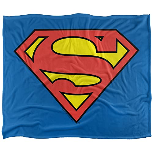 Superman Blanket, 50" x 60", Classic Logo, Silky Touch Super Soft Throw Blanket