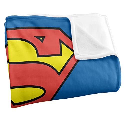 Superman Blanket, 50" x 60", Classic Logo, Silky Touch Super Soft Throw Blanket
