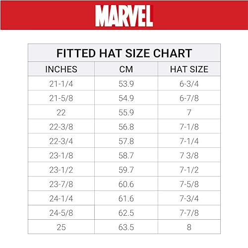 Marvel Avengers 60th Anniversary All-Over Fitted Flat Bill Cap (blk/red, 7 3/4)