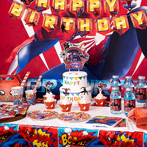 Spider-Themed Party Decorations Set with 186pcs