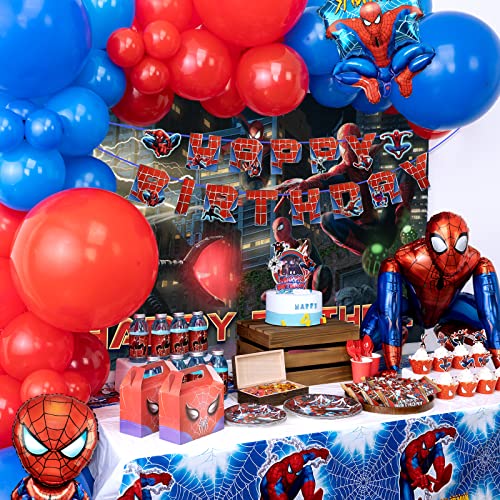 Spiderman Birthday Party Decorations: 210pcs Superhero Supplies