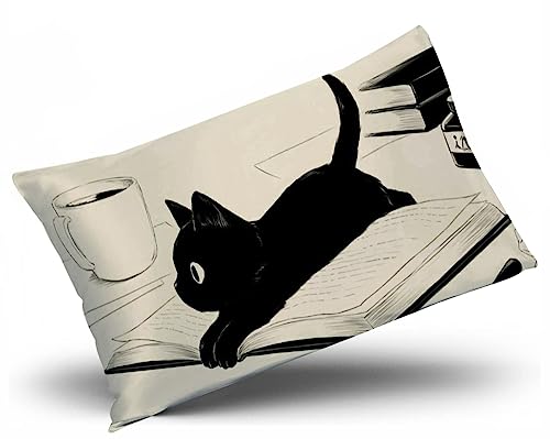 Pillow Case Anime Standard Pillow Cover Throw Pillow Cover 20"x30" Inch Pillowcase Sofa Bedclothes Home Decoration,Cute Anime Cat