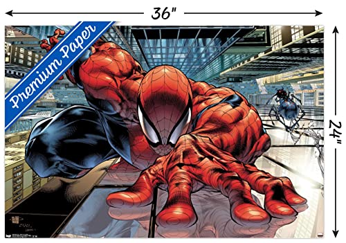 Trends International 24X36 Marvel Comics Spider-Man Crawler Wall Poster, 24" x 36", Premium Unframed Version