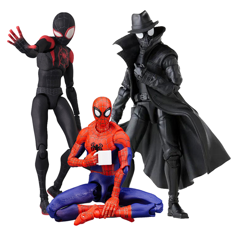 Anime Across the Spider Verse Miles Morales Peter Parker Action Figure Legends Noir Model Sv Action Peter Figures Toys