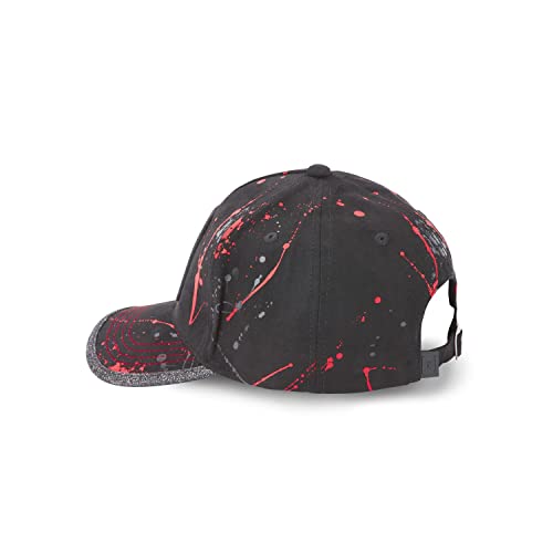 Capslab Deadpool Marvel Black Red Splatter Strapback Cap - One-Size