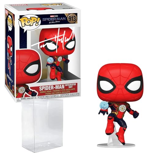 Spiderman Suit #913 - Autographed Tom Holland Funko POP!