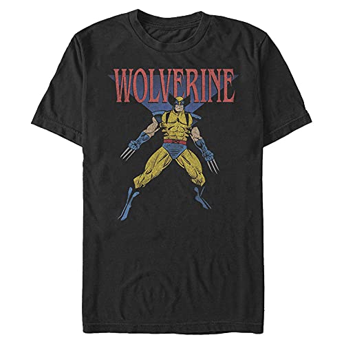 Marvel Men's Universe Wolverine 90s T-Shirt, Black, Medium
