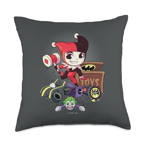 DC Super Friends Harley Quinn Throw Pillow, 18x18, Multicolor