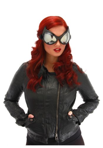 elope Black Cat Eye Costume Goggle Glasses with Silver Lenses for men and women Standard