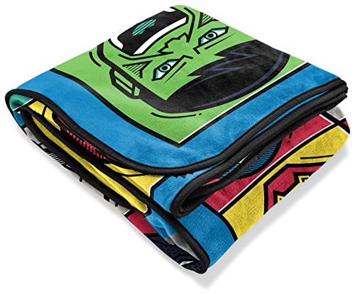 Jay Franco Marvel Avengers Pop Blanket - Measures 62 x 90 inches, Kids Bedding - Fade Resistant Super Soft Fleece