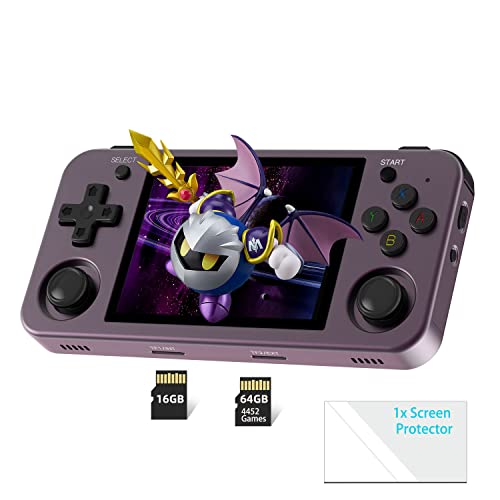 RG353VM Handheld Game Console Built-in 64G Card 4452 Games, Aluminum Alloy Shell and 3.5 inch IPS Multi-Touch Screen,Dual OS Android 11 and Linux Support 5G WiFi 4.2 Bluetooth Streaming and HDMI