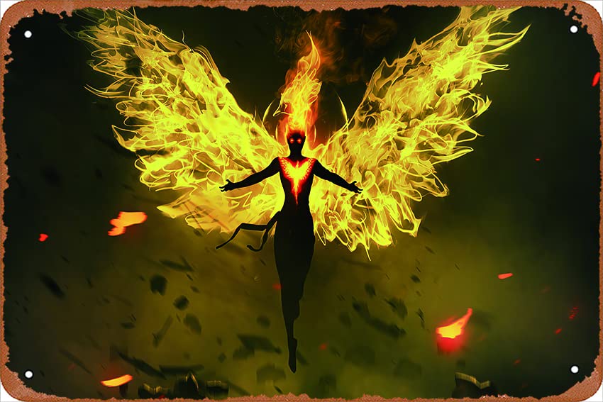 X Men Phoenix 4k Superhero Metal Tin Signs Room Wall Decor Sign 8x12 Inch