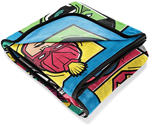Jay Franco Marvel Avengers Pop Blanket - Measures 62 x 90 inches, Kids Bedding - Fade Resistant Super Soft Fleece