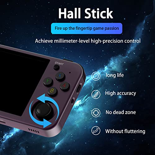 RG353VM Handheld Game Console Built-in 64G Card 4452 Games, Aluminum Alloy Shell and 3.5 inch IPS Multi-Touch Screen,Dual OS Android 11 and Linux Support 5G WiFi 4.2 Bluetooth Streaming and HDMI