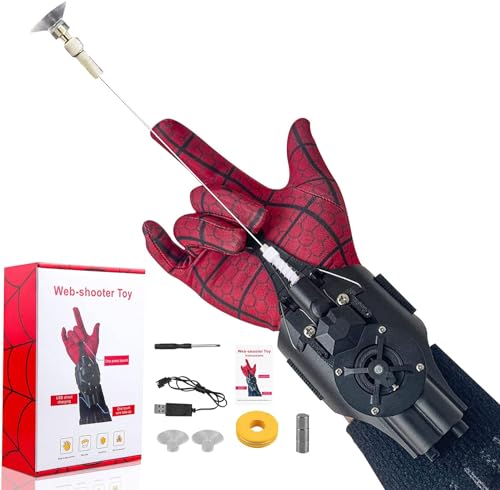 Spider Web Shooters Toy, Cosplay Hero Launcher, Suitable for Outdoor Activities, Christmas and Birthday Gift (Black)