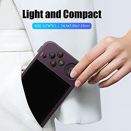 RG353VM Handheld Game Console Built-in 64G Card 4452 Games, Aluminum Alloy Shell and 3.5 inch IPS Multi-Touch Screen,Dual OS Android 11 and Linux Support 5G WiFi 4.2 Bluetooth Streaming and HDMI