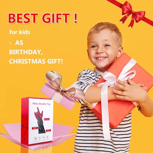 Spider Web Shooters Toy, Cosplay Hero Launcher, Suitable for Outdoor Activities, Christmas and Birthday Gift (Black)