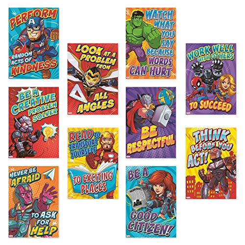 Eureka Marvel Motivational Poster Set Bulletin Board Set, 10 Posters