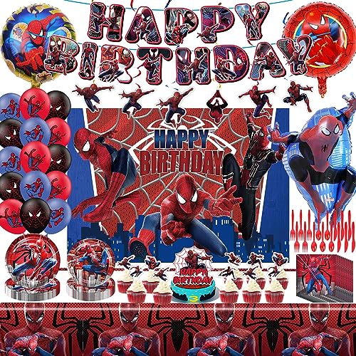 Spider Party Supplies Decorations Set With Banner, Balloons