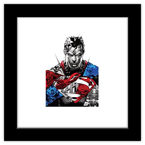 Trends International Gallery Pops DC Comics Superman - Comic Portrait Wall Art Wall Poster, 12" x 12", Black Framed Version