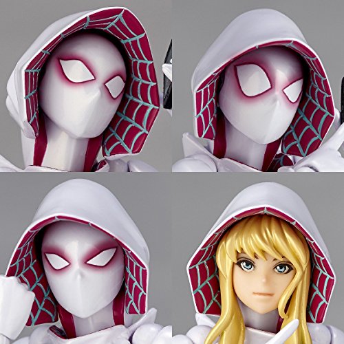 Dxuioz Figure Complex Amazing Yamaguchi Spider-Gwen Approx. 6.1in (155 mm) ABS & PVC Pre-Painted Action Figure Revoltech