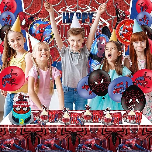 Spider Party Supplies Decorations Set With Banner, Balloons