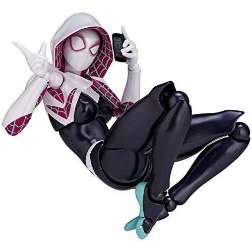 Dxuioz Figure Complex Amazing Yamaguchi Spider-Gwen Approx. 6.1in (155 mm) ABS & PVC Pre-Painted Action Figure Revoltech