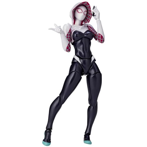 Dxuioz Figure Complex Amazing Yamaguchi Spider-Gwen Approx. 6.1in (155 mm) ABS & PVC Pre-Painted Action Figure Revoltech