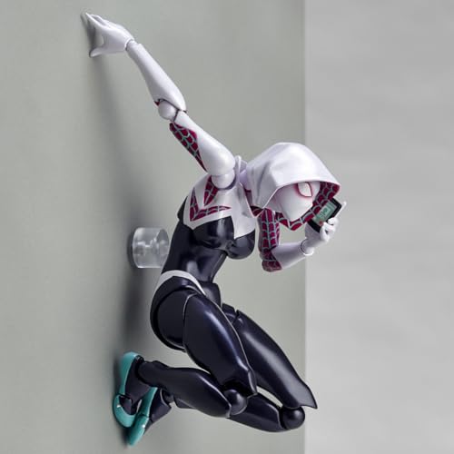 Dxuioz Figure Complex Amazing Yamaguchi Spider-Gwen Approx. 6.1in (155 mm) ABS & PVC Pre-Painted Action Figure Revoltech