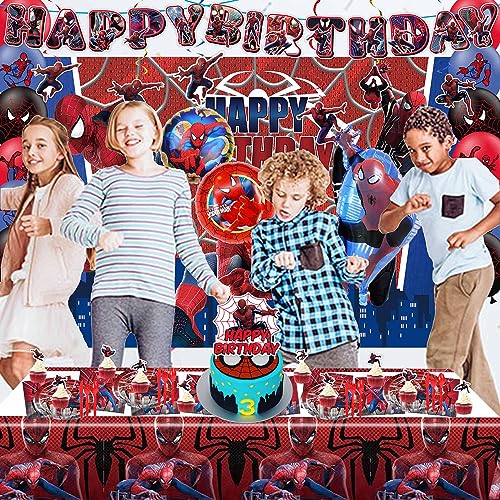 Spider Party Supplies Decorations Set With Banner, Balloons