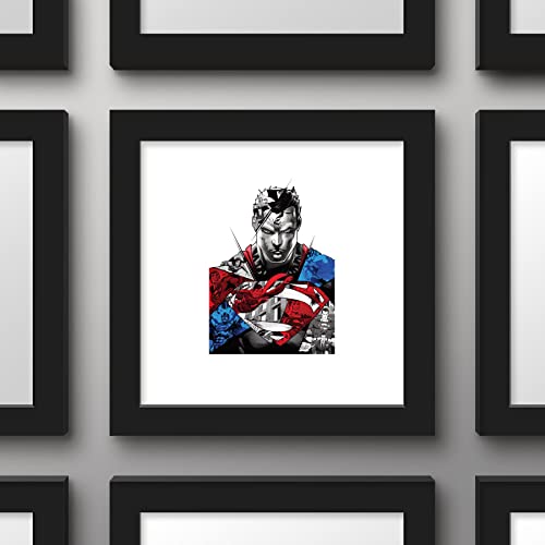 Trends International Gallery Pops DC Comics Superman - Comic Portrait Wall Art Wall Poster, 12" x 12", Black Framed Version