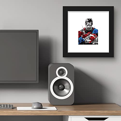 Trends International Gallery Pops DC Comics Superman - Comic Portrait Wall Art Wall Poster, 12" x 12", Black Framed Version