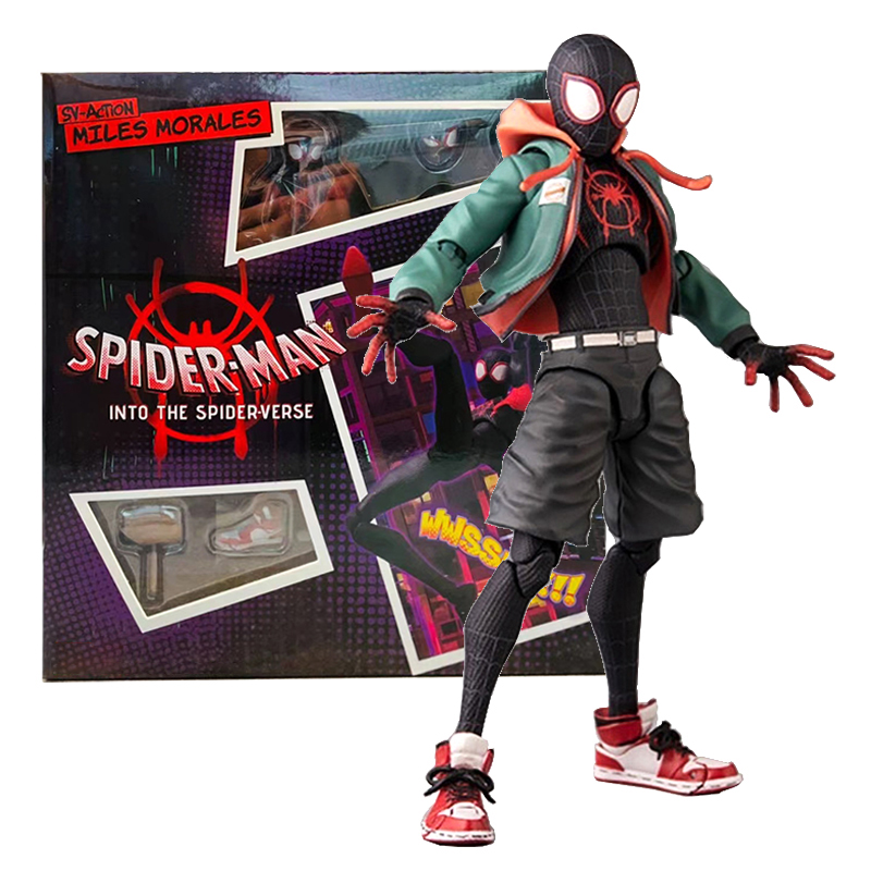Sentinel Sv Action Miles Morales Figure Model Into the Spider Verse Peter Miles Figurine Anime Toys