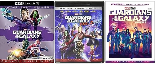 Guardians of the Galaxy Volumes 1, 2 & 3 Cinematic Universe Editions 4K UHD + Blu-ray + Digital Copies