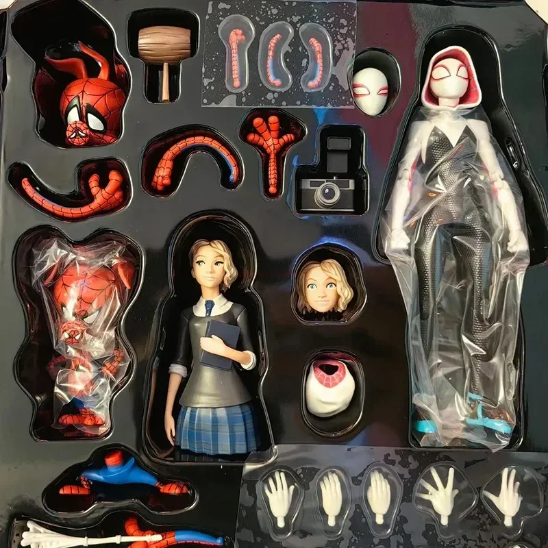2024 Marvel Spiderman Gwen Peter Action Figure Anime Spider-verse Collection Sentinel Miles Morales Figures Christmas Toys Gifts