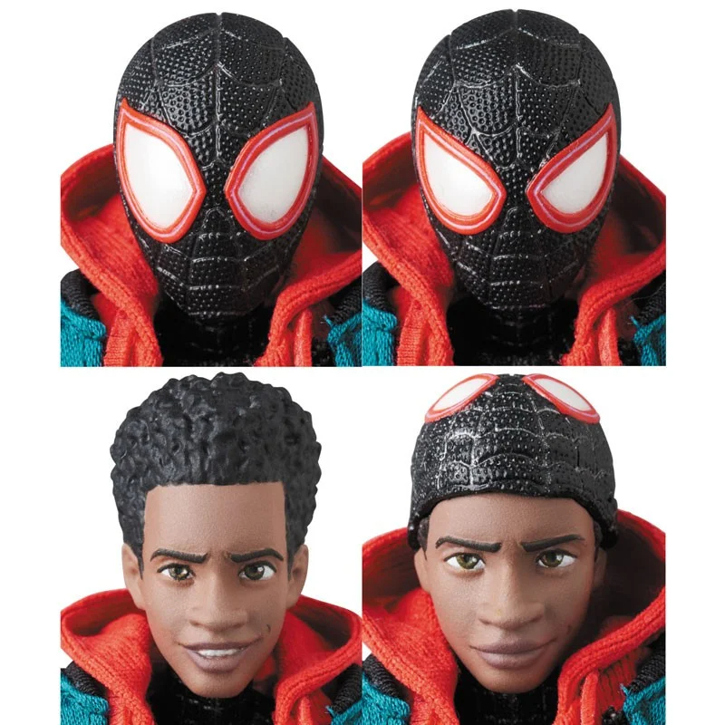Ko Mafex 107 Spider Man Action Figure Toys 1/12 Spiderman Into The Spider-verse Miles Morales Movable Model Statue Dolls Gifts
