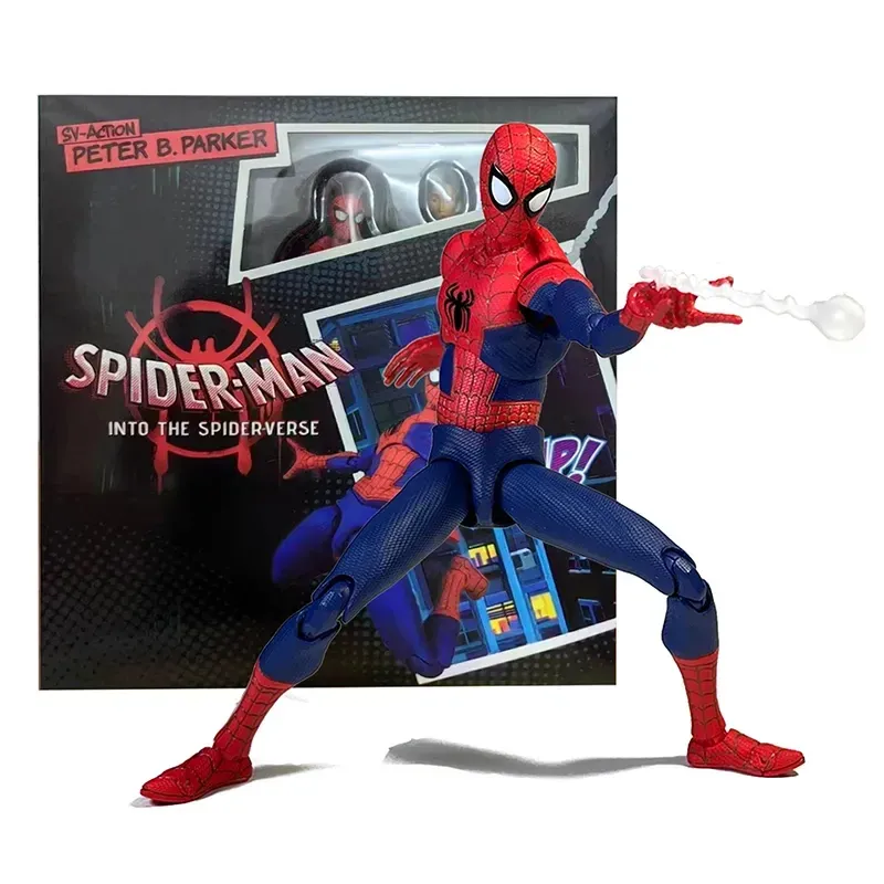 Marvel Sv Action Spiderman Figures Sentinel Peter Parker Miles Morales Figure Anime Model Spider-man Children's Toy Collectible