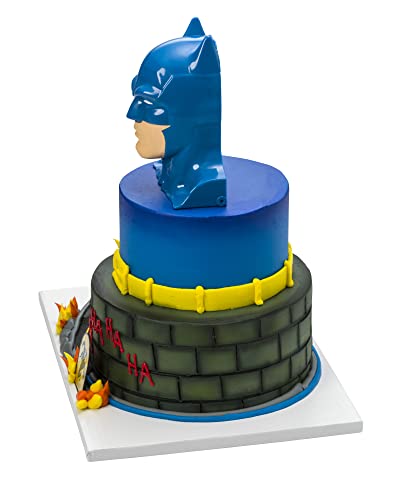 DecoSet® Batman™ to the Rescue Cake Topper, 4 Piece Cake Decoration, Includes Batman™ Case With a Hidden Fold Out Batmobile Launcher, Free Wheeling Batmobile Car, and Joker and Penguin
